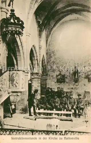 AK / Ansichtskarte Hattonville_Hattonchatel_55 Instruktionsstunde in der Kirche zu Hattonville 