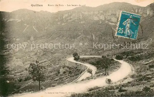 AK / Ansichtskarte Quillan Route de Foix Les lacets du col Quillan