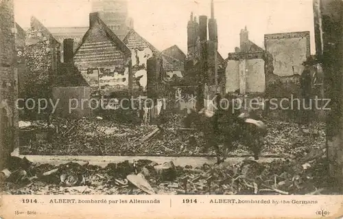 AK / Ansichtskarte Albert_80_Somme bombarde par les Allemands 1914 