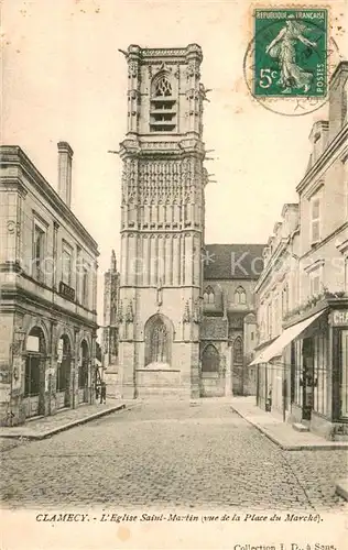 AK / Ansichtskarte Clamecy_58_Nievre Eglise Saint Martin vue de la Place du Marche 