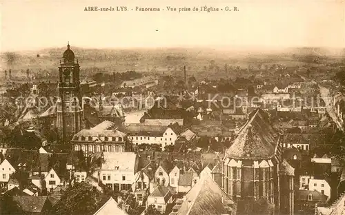 AK / Ansichtskarte Aire sur la Lys Panorama Vue prise de l Eglise Aire sur la Lys