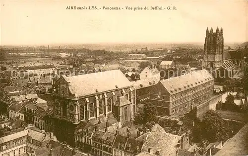 AK / Ansichtskarte Aire sur la Lys Panorama Vue prise du Beffroi Aire sur la Lys