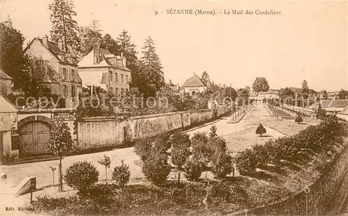 AK / Ansichtskarte Sezanne Le Mail des Cordeliers Sezanne