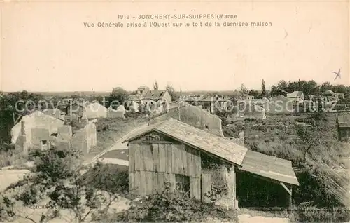 AK / Ansichtskarte Jonchery sur Suippe Vue generale prise a lOuest sur le toit de la derniere maison Jonchery sur Suippe