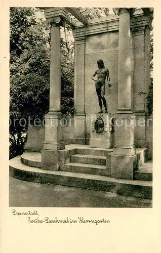 AK / Ansichtskarte Darmstadt Goethe Denkmal im Herrngarten Statue Darmstadt