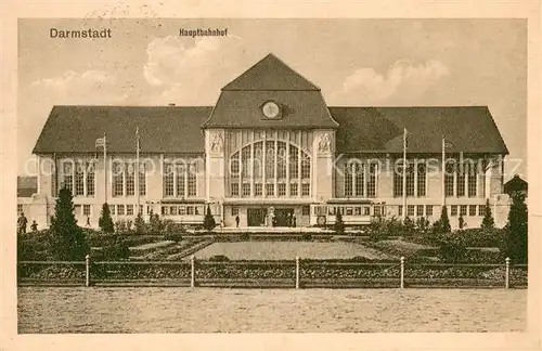 AK / Ansichtskarte Darmstadt Hauptbahnhof Darmstadt