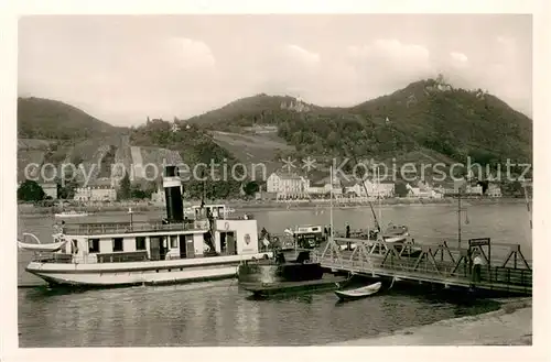 AK / Ansichtskarte Mehlem_Godesberg_Bonn Faehre nach Koenigswinter Siebengebirge 