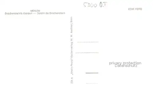 AK / Ansichtskarte Mehlem_Godesberg_Bonn Drachensteinpark Siebengebirge 
