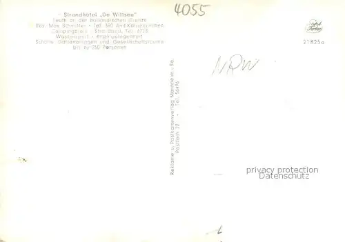 AK / Ansichtskarte Leuth Strandhotel De Wittsee Leuth
