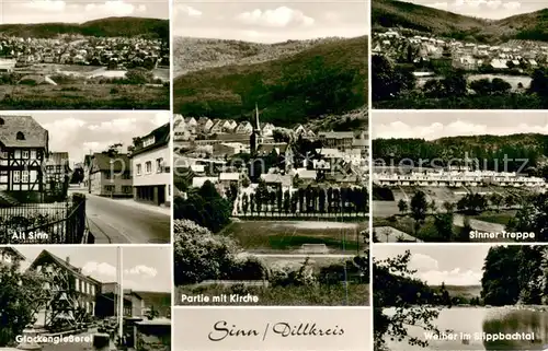 AK / Ansichtskarte Sinn_Hessen Alt  Sinn Glockengiesserei Weiher im Stippbachtal sinner  Treppe Sinn Hessen