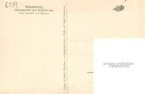 AK / Ansichtskarte Muenzenberg Palasansicht vom Burghof aus Muenzenberg