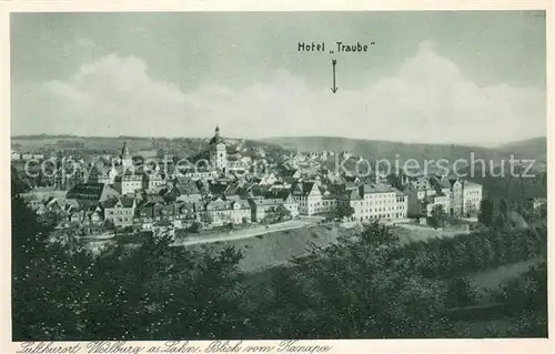 AK / Ansichtskarte Weilburg Gesamtansicht und Hotel Traube Weilburg