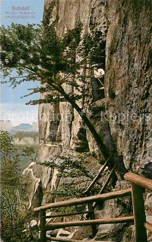 AK / Ansichtskarte Schandau_Bad Kuhstall Saechs. Schweiz Schneiderloch Schandau_Bad