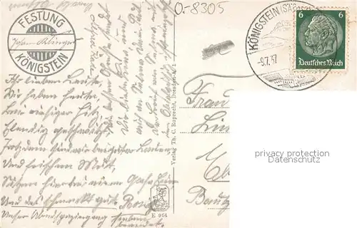 AK / Ansichtskarte Koenigstein_Saechsische_Schweiz Festung Das Pagenbett auf der Festung Koenigstein Koenigstein_Saechsische