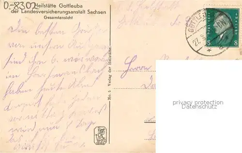 AK / Ansichtskarte Bad_Gottleuba Berggiesshuebel Gesamtansicht Heilstaette Bad