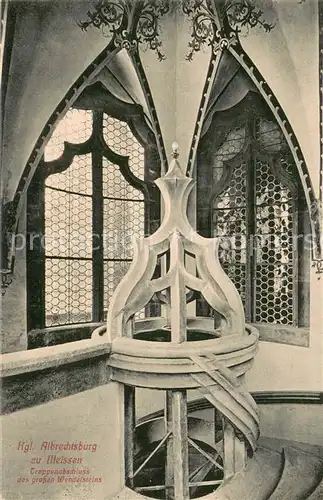 AK / Ansichtskarte Meissen_Elbe_Sachsen Kgl. Albrechtsburg Treppenabschluss des grossen Wendelsteins Meissen_Elbe_Sachsen