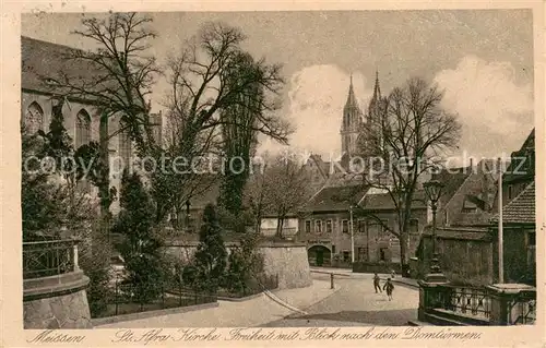 AK / Ansichtskarte Meissen_Elbe_Sachsen St. Afra  Kirche Domtuerme Meissen_Elbe_Sachsen