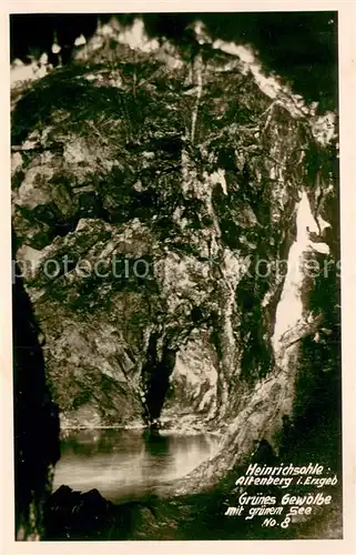 AK / Ansichtskarte Altenberg_Erzgebirge Gruenes Gewoelbe mit gruenen See Altenberg Erzgebirge