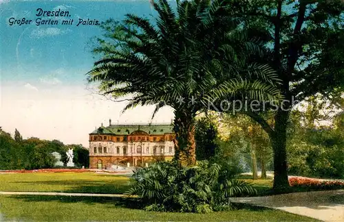 AK / Ansichtskarte Dresden Grosser Garten mit Palais. Dresden