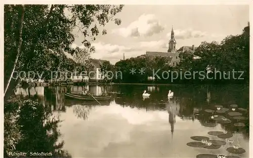 AK / Ansichtskarte Pulsnitz_Sachsen Schlossteich Pulsnitz Sachsen