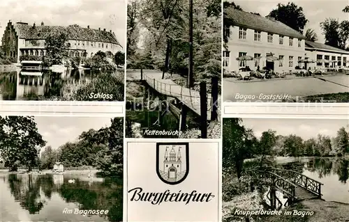 AK / Ansichtskarte Burgsteinfurt Schloss Bangno Gaststaette Am Bagnosee Burgsteinfurt