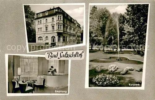 AK / Ansichtskarte Bad_Salzschlirf Hotel Kaiserhof Empfang Kurpark Bad_Salzschlirf