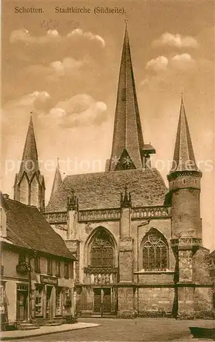 AK / Ansichtskarte Schotten_Hessen Stadtkirche Schotten Hessen