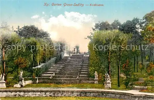 AK / Ansichtskarte Grosssedlitz Kaskaden im koenigl. Garten Grosssedlitz