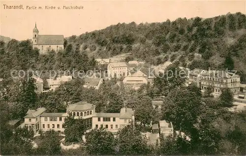 AK / Ansichtskarte Tharandt Partie mit Kirche und Musikschule Tharandt