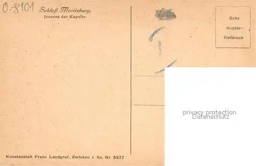 AK / Ansichtskarte Moritzburg_Sachsen Schloss Inneres der Kapelle Moritzburg Sachsen