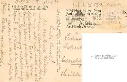 AK / Ansichtskarte Pillnitz Fliegeraufnahme Lustschloss Pillnitz an der Elbe Pillnitz