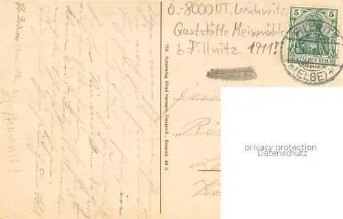 AK / Ansichtskarte Loschwitz Gaststaette Meixmuehle bei Pillnitz Loschwitz