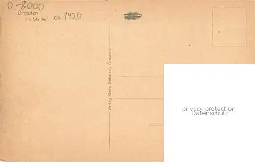 AK / Ansichtskarte Dresden Im Stallhof Dresden