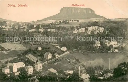 AK / Ansichtskarte Koenigstein_Saechsische_Schweiz Blick auf Pfaffenstein Koenigstein_Saechsische