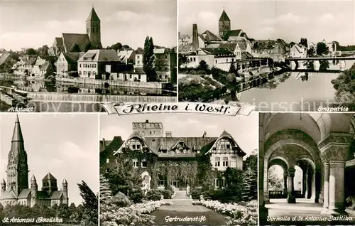 AK / Ansichtskarte Rheine Altstadt Emspartie St.Antonius Basilika Gertrudenstift  Rheine