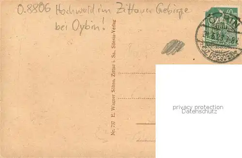 AK / Ansichtskarte Hochwald_Zittau Der Hochwald bei Oybin Hochwald Zittau