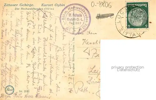 AK / Ansichtskarte Oybin Die Hochwaldbauden im Zittauer Gebirge Oybin