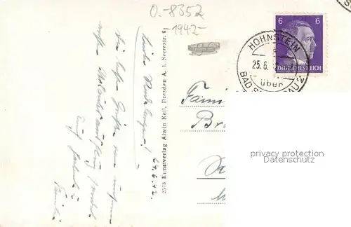 AK / Ansichtskarte Hohnstein_Saechsische_Schweiz Stadt mit Jugendherberge Elbgebirge Hohnstein_Saechsische