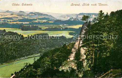 AK / Ansichtskarte Brand_Hohnstein Blick nach Westen Brand_Hohnstein