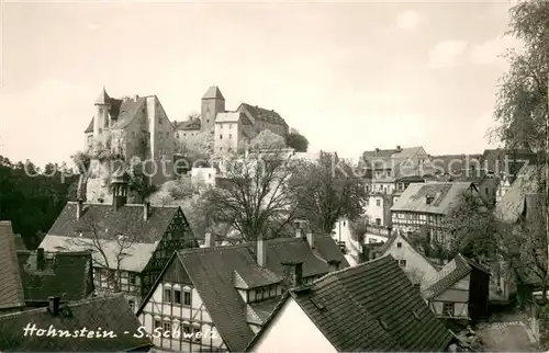 AK / Ansichtskarte Hohnstein_Saechsische_Schweiz Haeuserpartie Fachwerkhaeuser Hohnstein_Saechsische