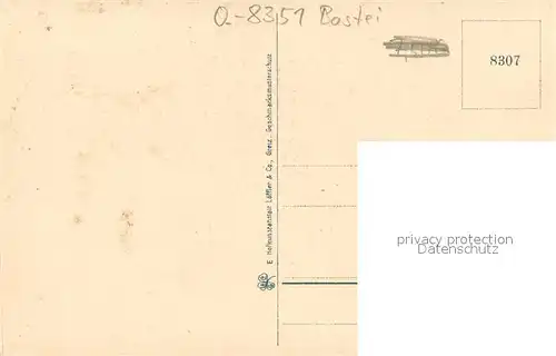 AK / Ansichtskarte Bastei_Saechsische Schweiz Bastei Flusspartie Bastei_Saechsische Schweiz