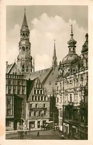 AK / Ansichtskarte Zwickau_Sachsen Hauptmarkt mit Dom Gespann Zwickau Sachsen