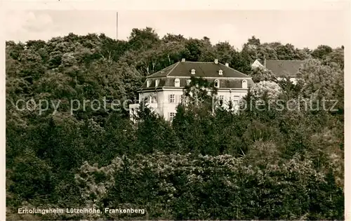 AK / Ansichtskarte Frankenberg_Sachsen Erholungsheim Luetzelhoehe  Frankenberg Sachsen