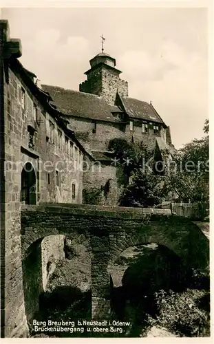 AK / Ansichtskarte Neustadt_Odenwald Burg Breuberg Brueckenuebergang und obere Burg Neustadt_Odenwald
