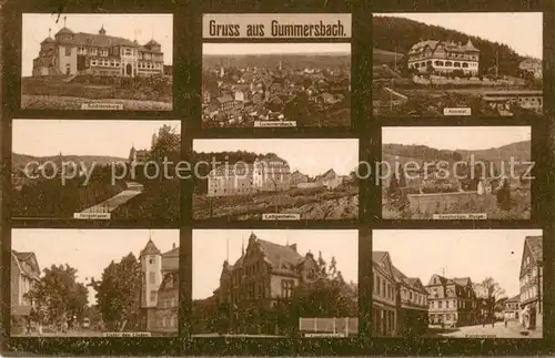 AK / Ansichtskarte Gummersbach Teilansichten Sehenswuerdigkeiten der Stadt Panorama Gummersbach