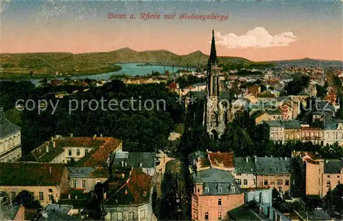 AK / Ansichtskarte Bonn_Rhein Stadtpanorama mit Blick zum Siebengebirge Bonn_Rhein