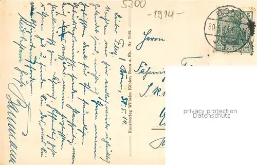 AK / Ansichtskarte Bonn_Rhein Brueckenmaennchen an der Rheinbruecke Bonn_Rhein