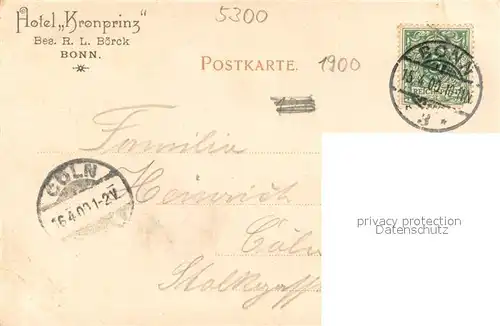 AK / Ansichtskarte Bonn_Rhein Kriegerdenkmal Bonn_Rhein