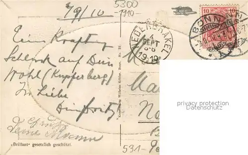 AK / Ansichtskarte Bonn_Rhein Poppelsdorfer Allee Bilderrahmen Bonn_Rhein