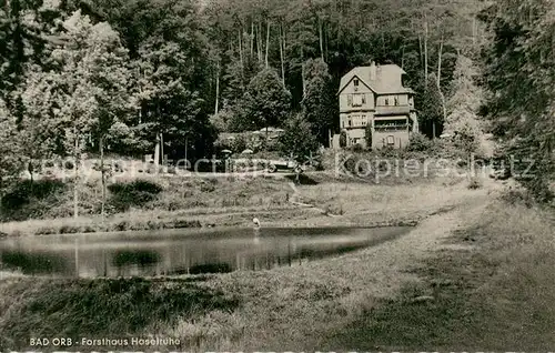 AK / Ansichtskarte Bad_Orb Forsthaus Haselruhe Teich Bad_Orb